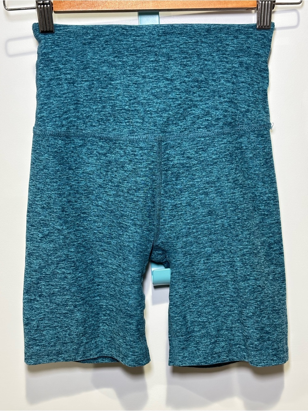 Beyond Yoga Spacedye High Rise Biker Shorts Extra Small Blue Teal Heathered